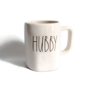 Rae Dunn Hubby Mug Coffee Cup Cream Ceramic